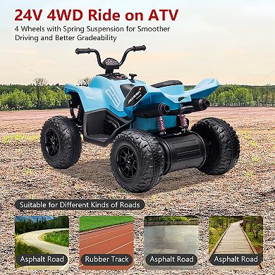 12V Kids Ride On Tractor with Trailer, Remote Control, Outdoor Toy