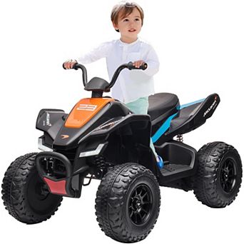 12V Kids Ride On Tractor with Trailer, Remote Control, Outdoor Toy