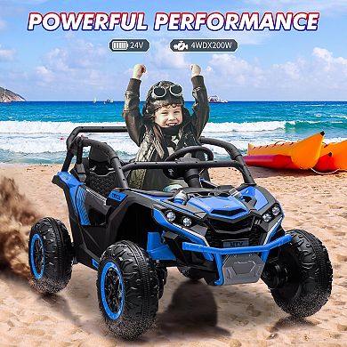 24V 2-Seater Kids Electric Off-Road UTV, Powerful Motors