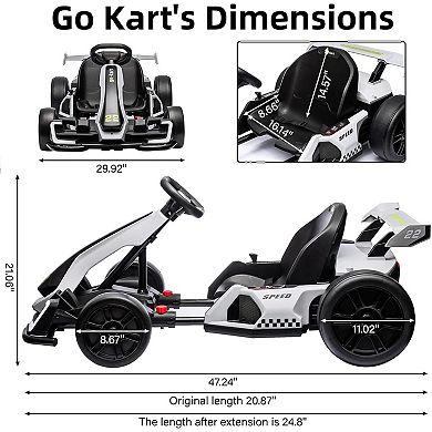 Licensed Dodge Challenger 12V Kids Ride-On Car with Remote Control, LED Lights, Music