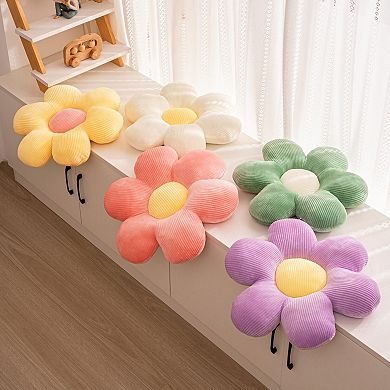 15.35" Flower Throw Pillow Aesthetic Decor 2pc