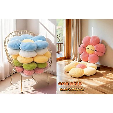 15.35" Flower Throw Pillow Aesthetic Decor 2pc