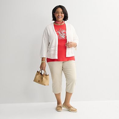 Plus Size Croft & Barrow® Essential Short Sleeve Graphic Tee