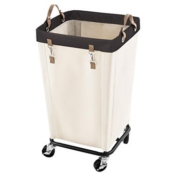 Rolling Laundry Hamper Clothes Organizer Basket with Wheels for Home Dorm Hotel Closet