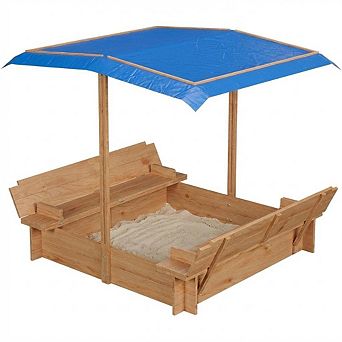 Children's Wooden Sandbox, Children Outdoor Playset, Kids Sandbox for Backyard, Patio, Garden