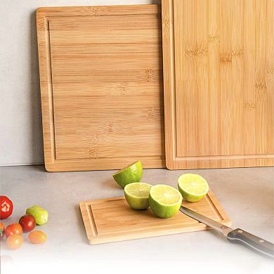 Dura Living 100% Bamboo Cutting Board w/ Juice Wells