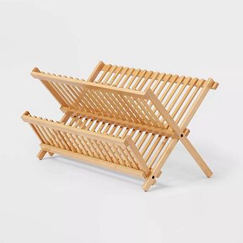 Dura Living 100% Bamboo Foldable Dish Rack
