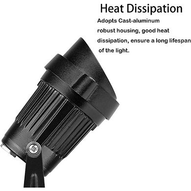 LED Landscape Up Down Spotlight 5W Outdoor Indoor Yard Wall Light Warm White with Spike