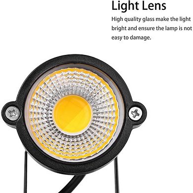 LED Landscape Up Down Spotlight 5W Outdoor Indoor Yard Wall Light Warm White with Spike