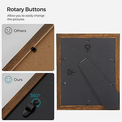 Rustic Brown Collage Picture Frames Set of Ten for Wall Gallery and Table Display