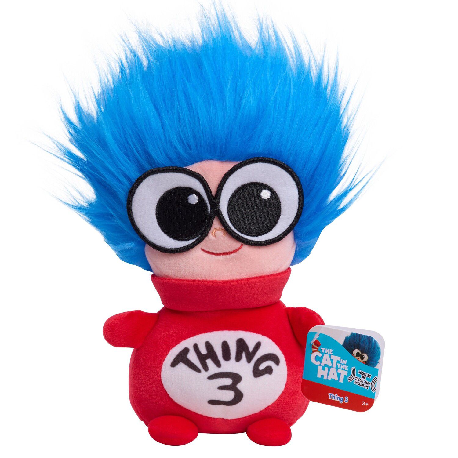 Детские мягкие игрушки Just Play Dr. Seuss The Cat In The Hat Squooshy Thing 3 Soft Plush Toy