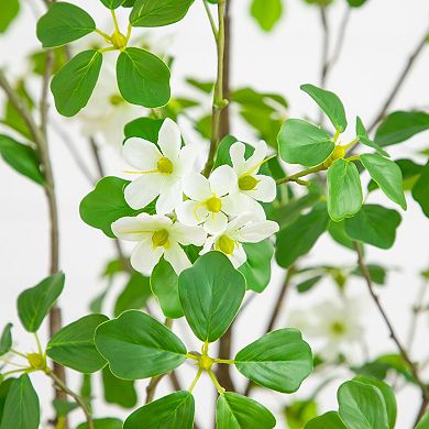 nearly natural 5-Foot Artificial Dogwood Tree Floor Decor