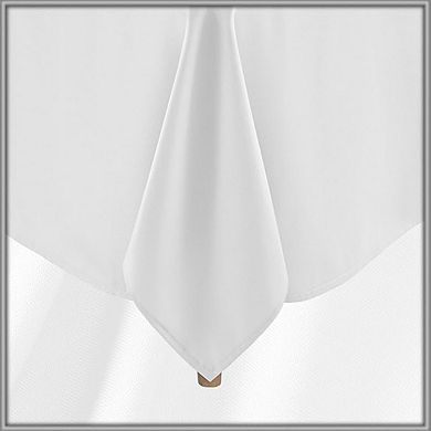 White Polyester Tablecloth, Washable, Durable, Rectangular