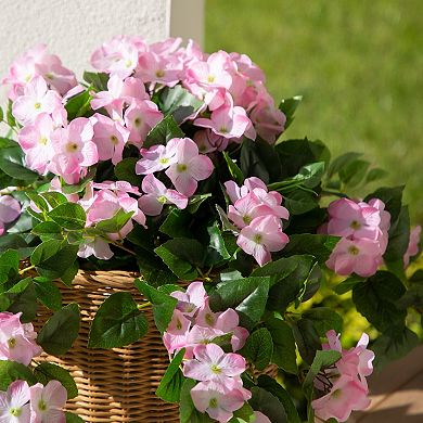 nearly natural 14-Inch UV Resistant Artificial Morning Glory Bush - Pack of 12