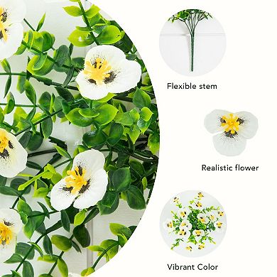 nearly natural UV Resistant Artificial Hydrangea Hanging Plant Set of 2