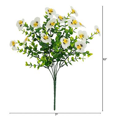 nearly natural UV Resistant Artificial Hydrangea Hanging Plant Set of 2