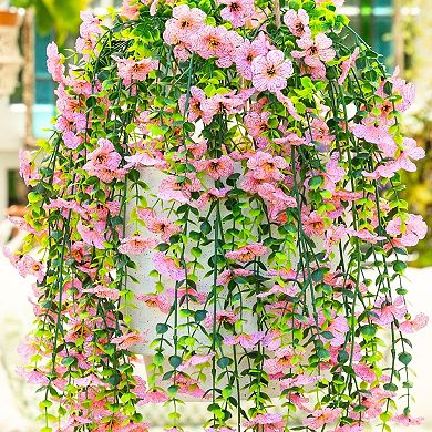 nearly natural 30-Inch UV Resistant Artificial Daisy Hanging Plant - 6-Pack