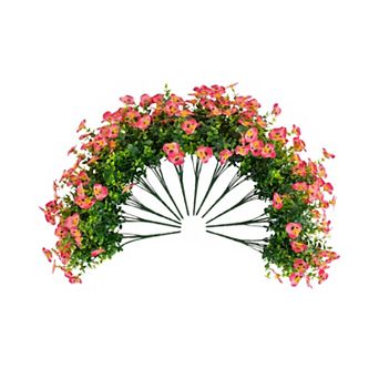 nearly natural 13-Inch UV Resistant Artificial Pansy Bush - Pack of 12