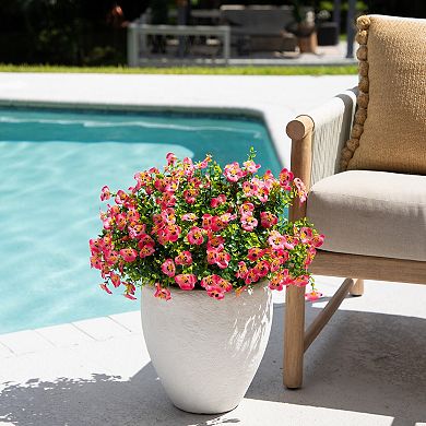 nearly natural 13-Inch UV Resistant Artificial Pansy Bush - Pack of 12