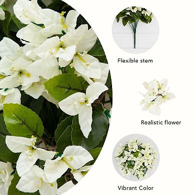 nearly natural 13-Inch UV Resistant Artificial Daisy Bush - Pack of 12