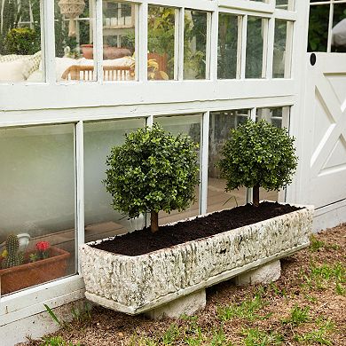 nearly natural Artificial UV Resistant Artificial Boxwood Bush Topiary 2-Pack