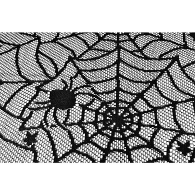 Gothic Lace Tablecloth, Spider Web Design, Decorative, Halloween-Themed
