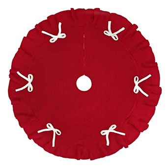 St. Nicholas Square® Knit Bow Christmas Tree Skirt