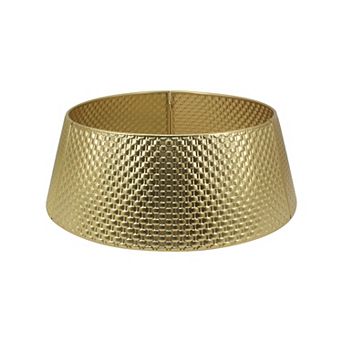 St. Nicholas Square® Gold Metal Woven Christmas Tree Skirt