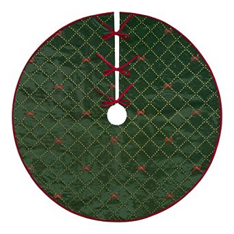 St. Nicholas Square® Velvet Bow Print Christmas Tree Skirt
