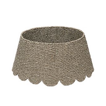 St. Nicholas Square® Seagrass Scalloped Christmas Tree Skirt