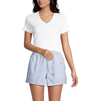 Women's Lands' End Poplin Pajama Boxer Shorts