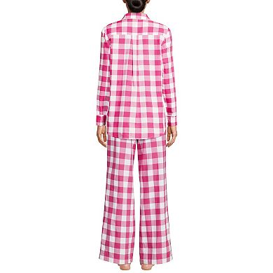 Women's Lands' End Long Sleeve Button Front Pajama Top
