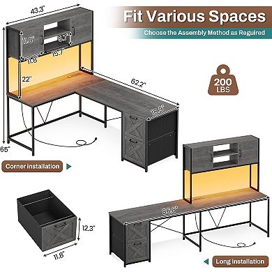 KAUFLY Multifunctional Office Desk
