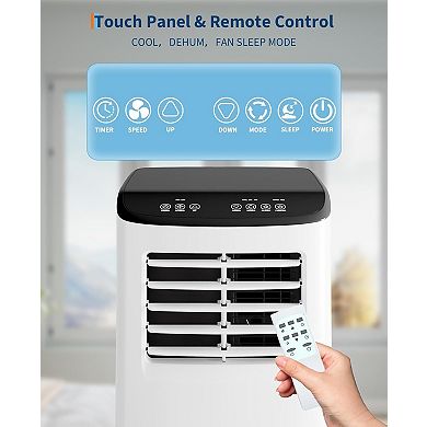 Home Air Conditioner and Cooling Unit with Dehumidifier and Window Installation Kit