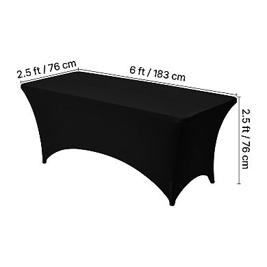 VEVOR 10 Pack 6FT Fitted Table Covers, Stretch Spandex Tablecloths Wrinkle-Resistant Washable Party