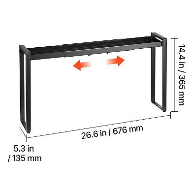 VEVOR Over Stove Shelf 27-33 Inch, 4 Tier Adjustable Spice Rack Organizer for Kitchen Stove Top