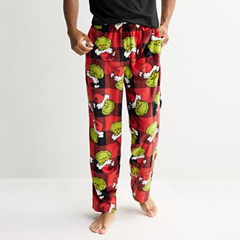 Men's The Grinch Santa Buffalo Toss Pajama Pants