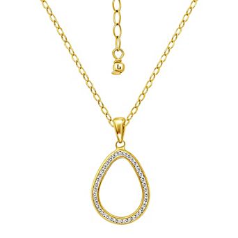 Aleure Precioso Cubic Zirconia Teardrop Pendant Necklace