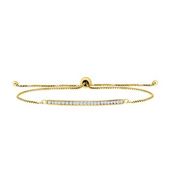 Aleure Precioso Cubic Zirconia Adjustable Bolo Bracelet