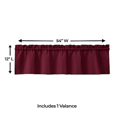 Sweet Home Opaque Ripcord Kitchen Window Curtain & Valance