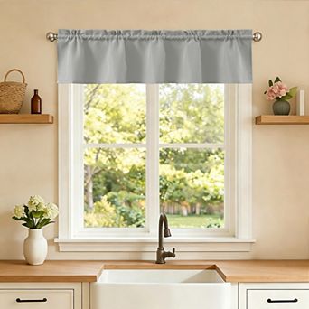 Sweet Home Opaque Ripcord Kitchen Window Curtain & Valance