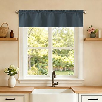 Sweet Home Opaque Ripcord Kitchen Window Curtain & Valance