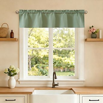 Sweet Home Opaque Ripcord Kitchen Window Curtain & Valance