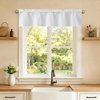 Sweet Home Opaque Ripcord Kitchen Window Curtain & Valance