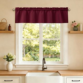 Sweet Home Opaque Ripcord Kitchen Window Curtain & Valance