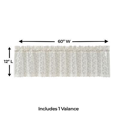 Sweet Home Priscilla Lace Single Window Curtain Valance