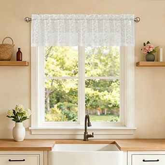 Sweet Home Priscilla Lace Single Window Curtain Valance