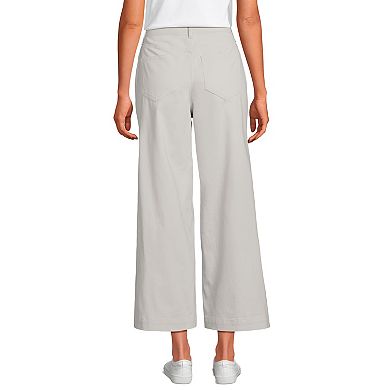 Women's Lands' End Knockabout High Rise Wide Leg Crop Pants