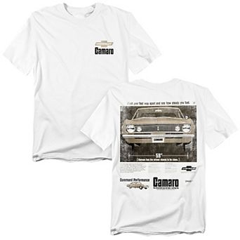 Big & Tall Chevrolet Camaro Ad Front Back Graphic Tee