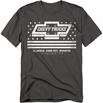 Big & Tall Chevrolet Trucks USA Flag Graphic Tee